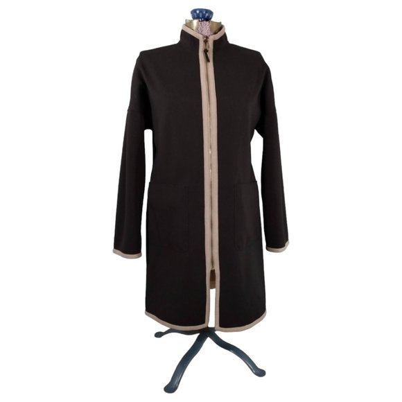 Yansi Fugel Faux Suede Reversible Zip front coat, size M - Picture 2 of 9